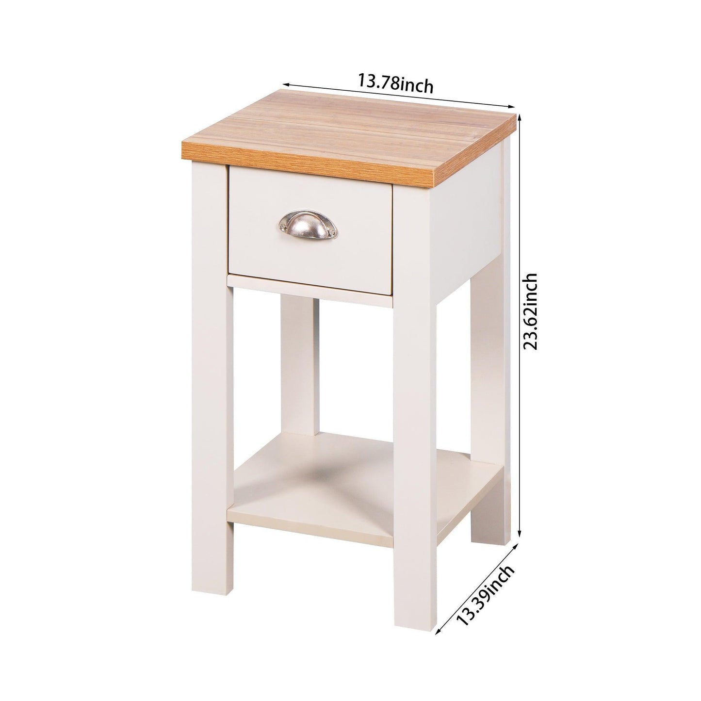 Wooden Living Room Side Table,Floor-standing Storage Table FredCo