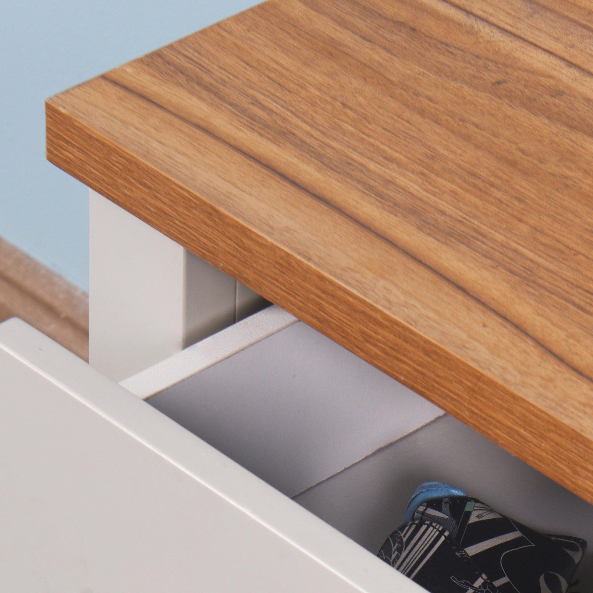 Wooden Living Room Side Table,Floor-standing Storage Table FredCo