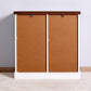 Wooden White Storage Cabinet with Barn Door 31.5 x 15.35 x 32 inch FredCo