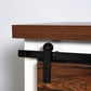 Wooden White Storage Cabinet with Barn Door 31.5 x 15.35 x 32 inch FredCo