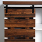 Wooden White Storage Cabinet with Barn Door 31.5 x 15.35 x 32 inch FredCo