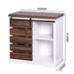 Wooden White Storage Cabinet with Barn Door 31.5 x 15.35 x 32 inch FredCo