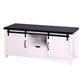 Wooden White Storage TV cabinet with 2 Barn doors 47.2 x 15.35 x 21.65 inch FredCo