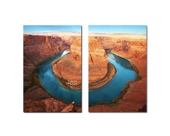 Wraparound Waterway #1 Mounted Photography Print Diptych FredCo
