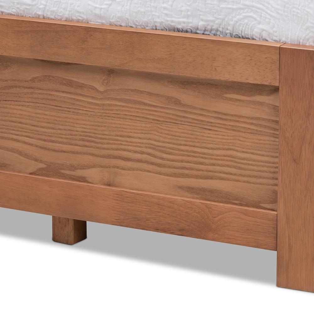Wren Modern and Contemporary Walnut Finished 3-Drawer Full Size Platform Storage Bed Frame FredCo