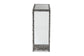 Wycliff Industrial Glam and Luxe Silver Finished Metal and Mirrored Glass 1-Drawer Sideboard Buffet FredCo