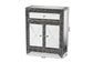 Wycliff Industrial Glam and Luxe Silver Finished Metal and Mirrored Glass 1-Drawer Sideboard Buffet FredCo
