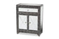 Wycliff Industrial Glam and Luxe Silver Finished Metal and Mirrored Glass 1-Drawer Sideboard Buffet FredCo