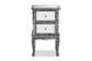 Wycliff Industrial Glam and Luxe Silver Finished Metal and Mirrored Glass 2-Drawer Nightstand FredCo