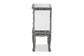 Wycliff Industrial Glam and Luxe Silver Finished Metal and Mirrored Glass 2-Drawer Nightstand FredCo