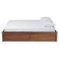 Yara Modern and Contemporary Walnut Brown Finished Wood Full Size 4-Drawer Platform Storage Bed Frame FredCo