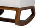 Yashiya Mid-Century Modern Off-White Boucle Upholstered and Walnut Brown Finished Wood Rocking Chair FredCo