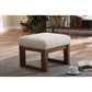 Yashiya Mid-century Retro Modern Light Beige Fabric Upholstered Ottoman Stool FredCo