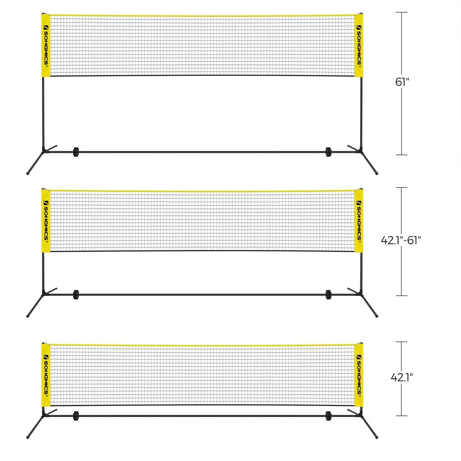 Yellow Portable Badminton Net Set FredCo