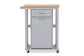 Yonkers Contemporary Light Grey Kitchen Cart with Wood TopOne (1) Kitchen Cart FredCo
