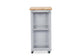 Yonkers Contemporary Light Grey Kitchen Cart with Wood TopOne (1) Kitchen Cart FredCo