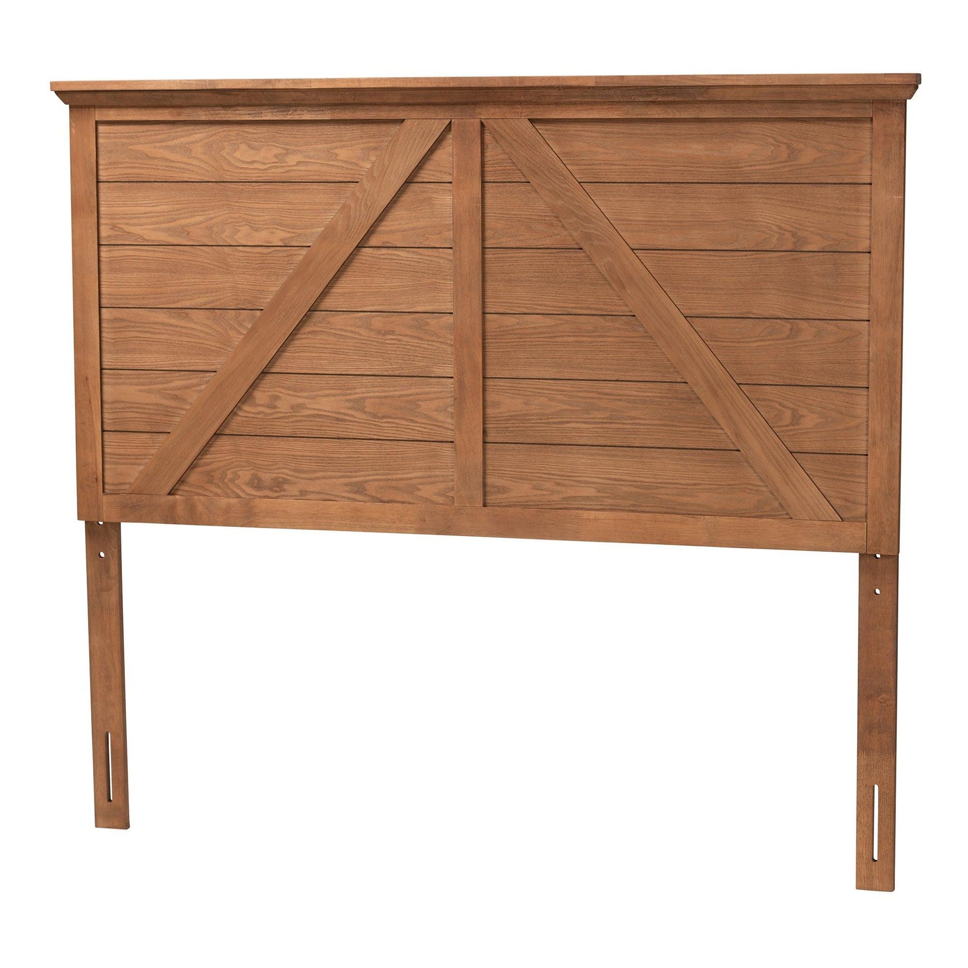 Yorick Classic and Traditional Ash Walnut Finished Wood Queen Size Headboard FredCo