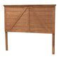 Yorick Classic and Traditional Ash Walnut Finished Wood Queen Size Headboard FredCo