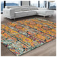 Zebrina Vintage Moroccan Floral Distressed Rug FredCo