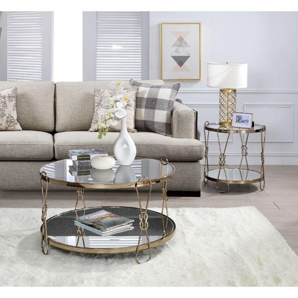 Zekera Coffee Table Champagne & Mirrored FredCo