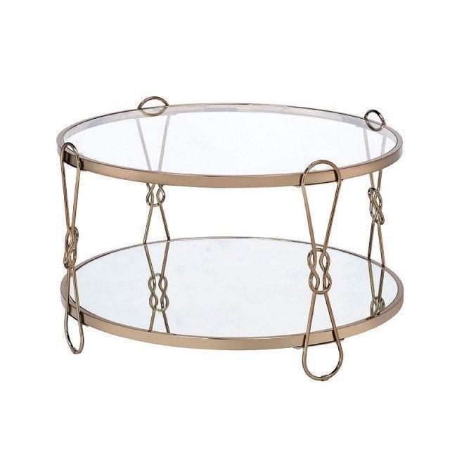 Zekera Coffee Table Champagne & Mirrored FredCo
