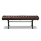 Zelie Rustic and Industrial Brown Faux Leather Upholstered Bench FredCo