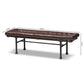 Zelie Rustic and Industrial Brown Faux Leather Upholstered Bench FredCo