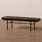 Zelie Rustic and Industrial Brown Faux Leather Upholstered Bench FredCo
