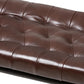 Zelie Rustic and Industrial Brown Faux Leather Upholstered Bench FredCo