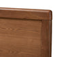 Zenon Mid-Century Modern Walnut Brown Finished Wood Full Size Platform Bed FredCo