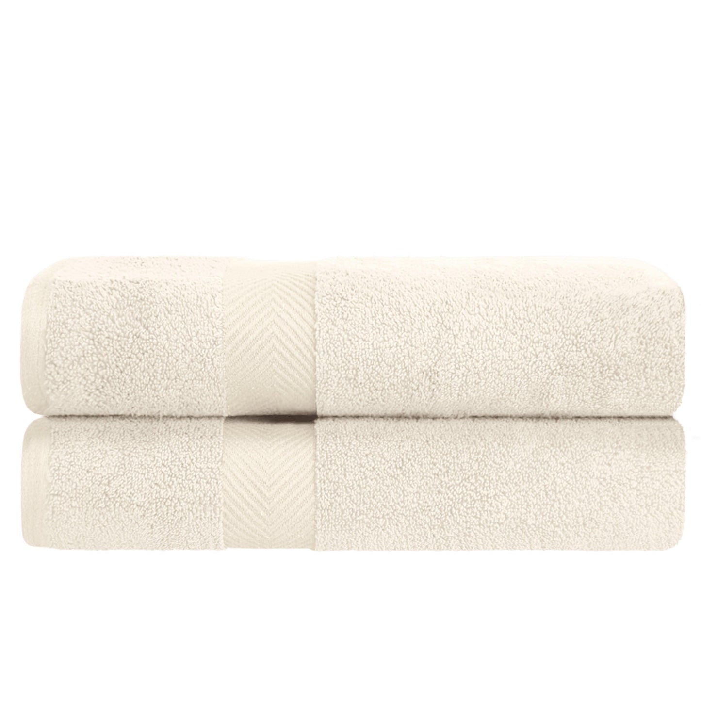 Zero-Twist Smart-Dry Absorbent Combed Cotton 2-Piece Bath Sheet Set FredCo