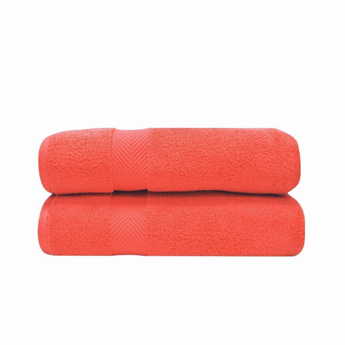 Zero-Twist Smart-Dry Absorbent Combed Cotton 2-Piece Bath Sheet Set FredCo