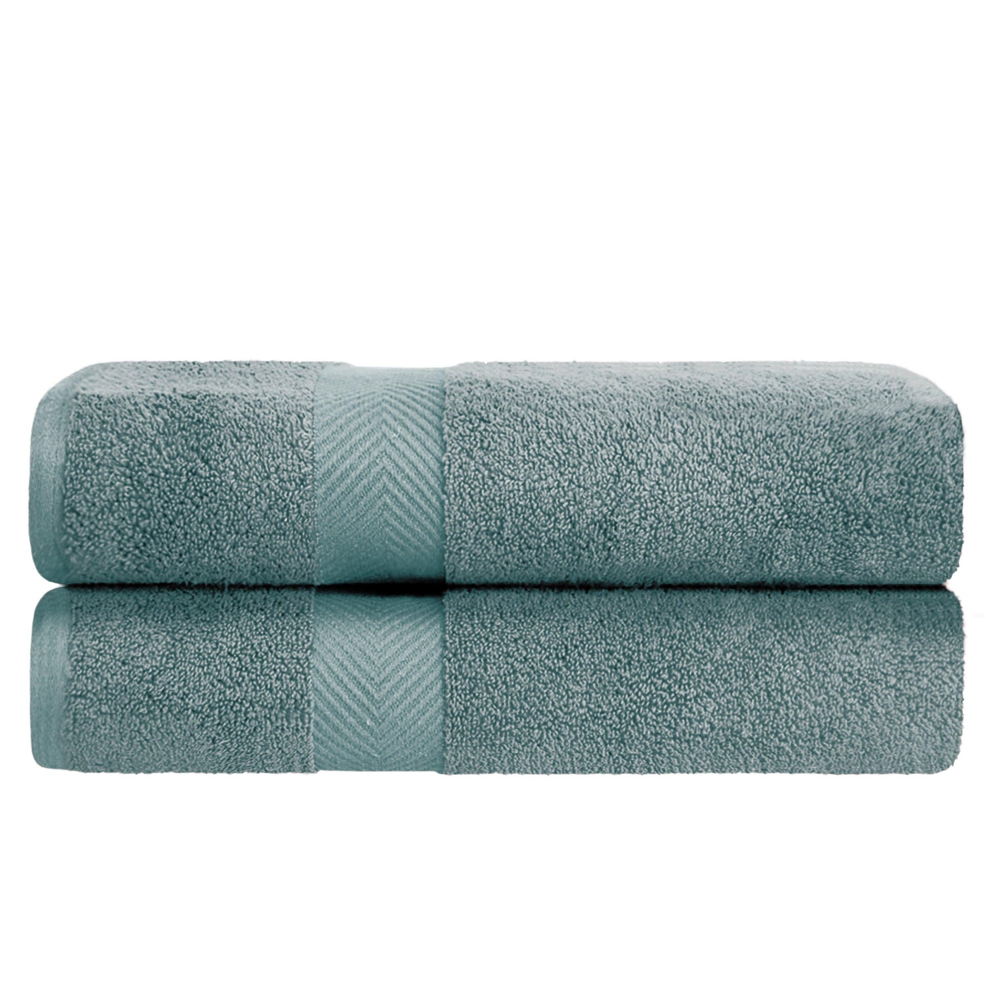 Zero-Twist Smart-Dry Absorbent Combed Cotton 2-Piece Bath Sheet Set FredCo