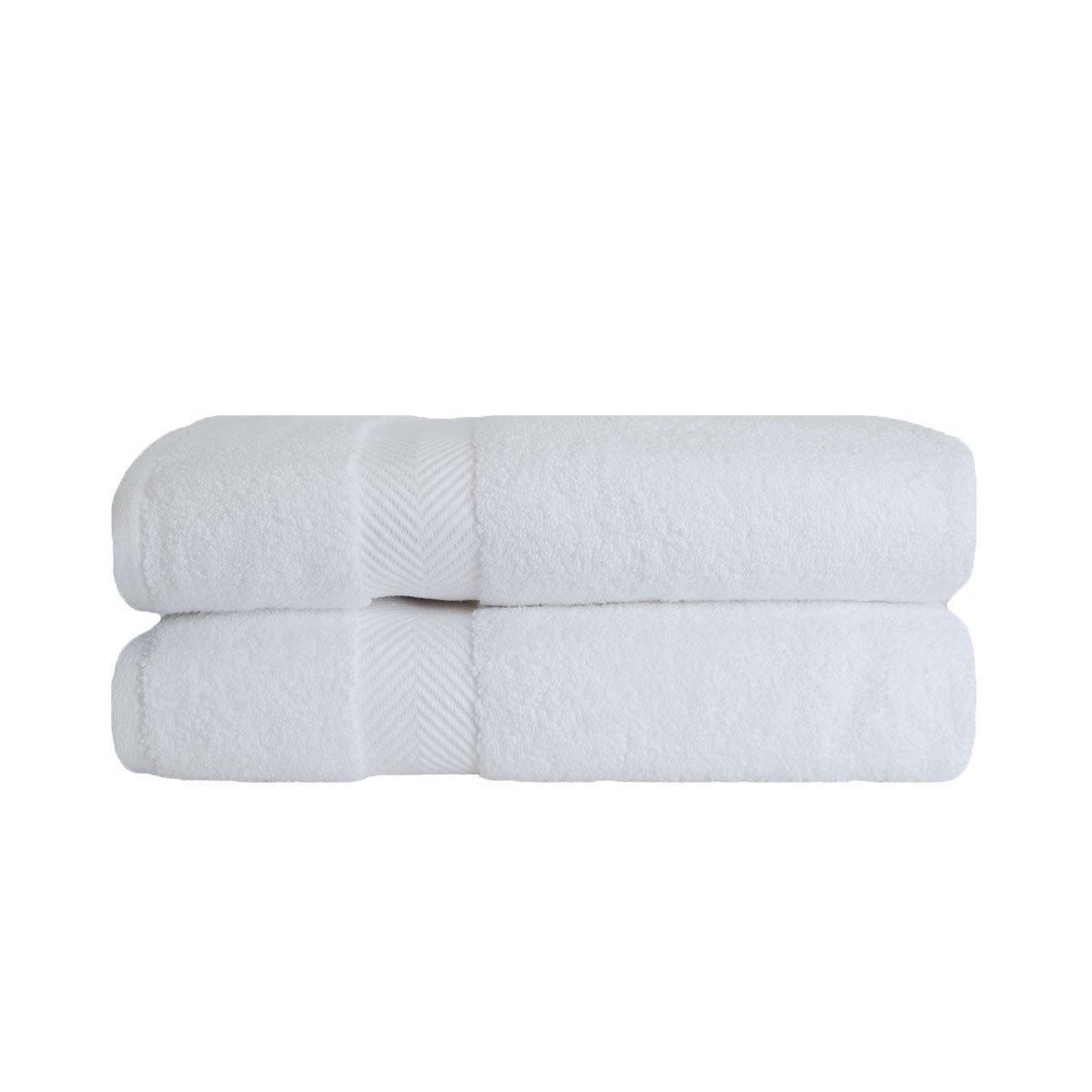 Zero-Twist Smart-Dry Absorbent Combed Cotton 2-Piece Bath Sheet Set FredCo