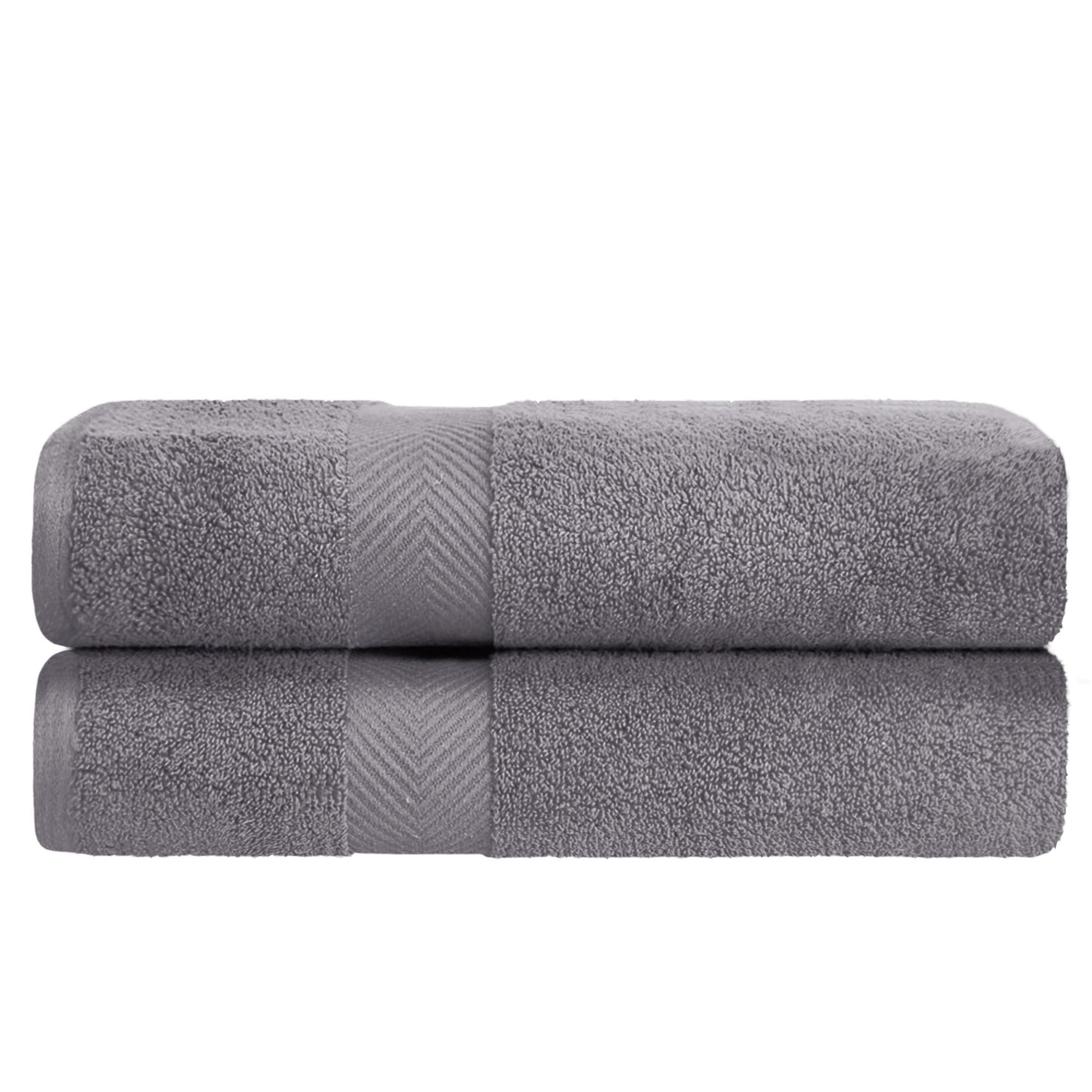 Zero-Twist Smart-Dry Absorbent Combed Cotton 2-Piece Bath Sheet Set FredCo