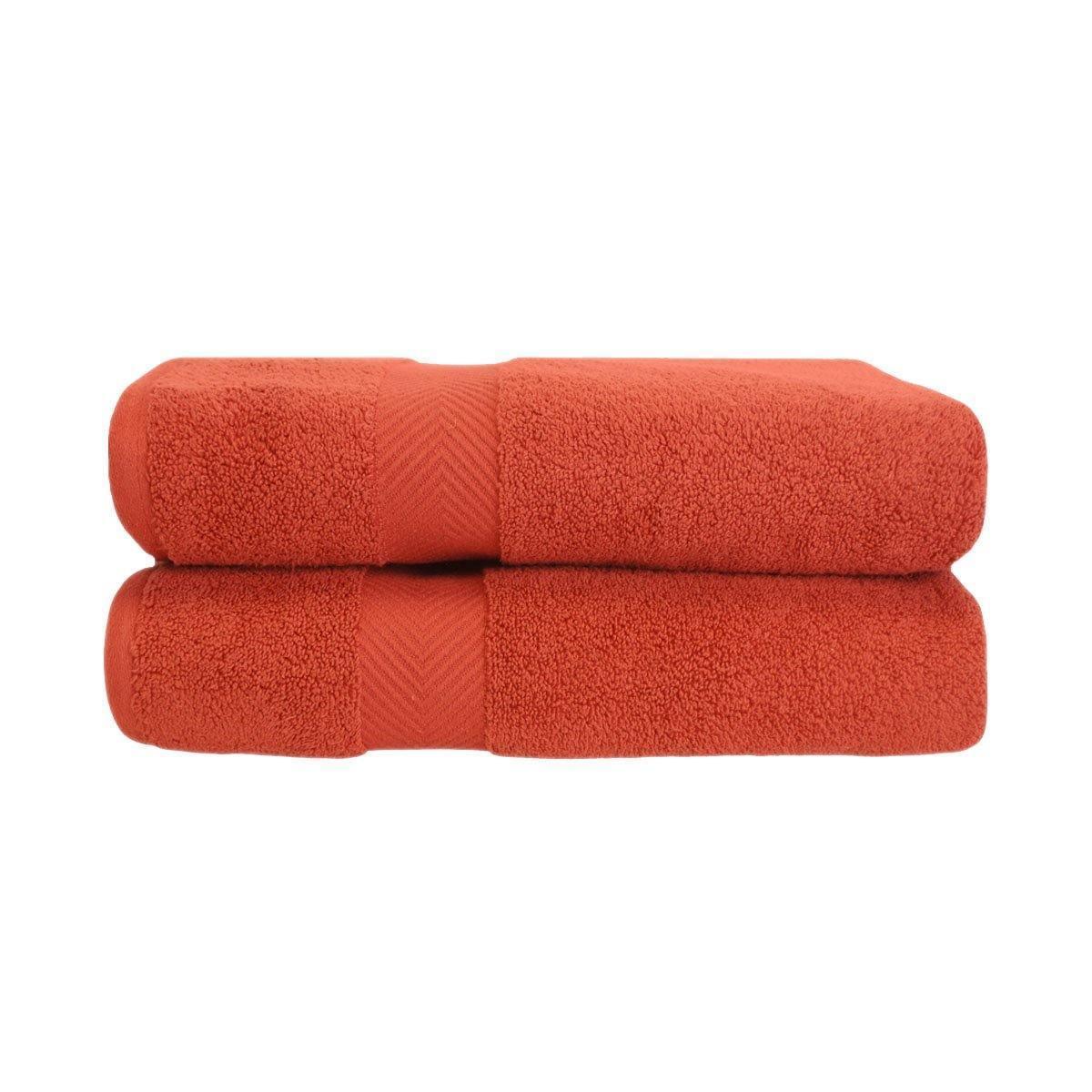 Zero-Twist Smart-Dry Absorbent Combed Cotton 2-Piece Bath Sheet Set FredCo