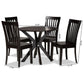 Zora Modern and Contemporary Dark Brown Finished Wood 5-Piece Dining Set FredCo