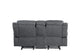 Zubaida Loveseat w/USB Port & Console (Glider & Motion) Two Tone Gray Velvet FredCo