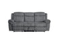 Zubaida Sofa w/USB Port & Console(Motion) Two Tone Gray Velvet FredCo
