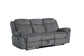 Zubaida Sofa w/USB Port & Console(Motion) Two Tone Gray Velvet FredCo