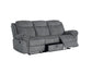 Zubaida Sofa w/USB Port & Console(Motion) Two Tone Gray Velvet FredCo